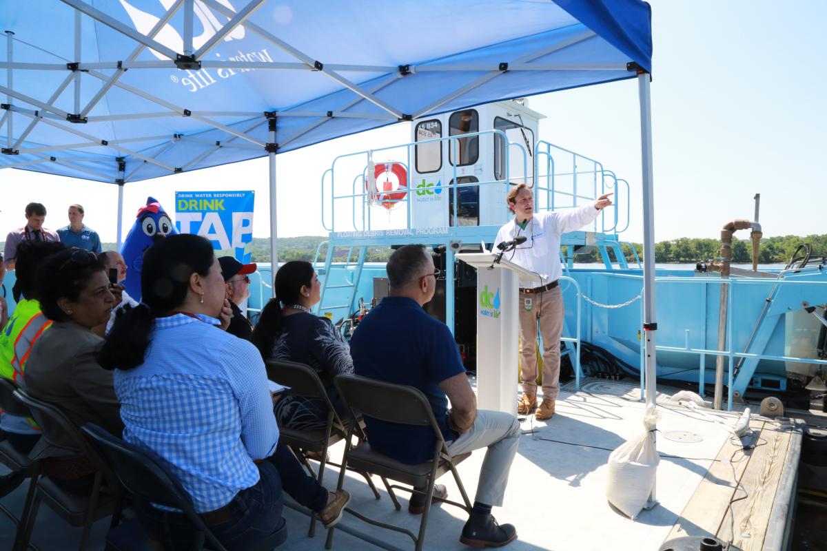 General Manager George Hawkins speaks at the event