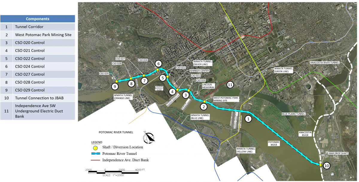 Potomac River Tunnel Corridor Map