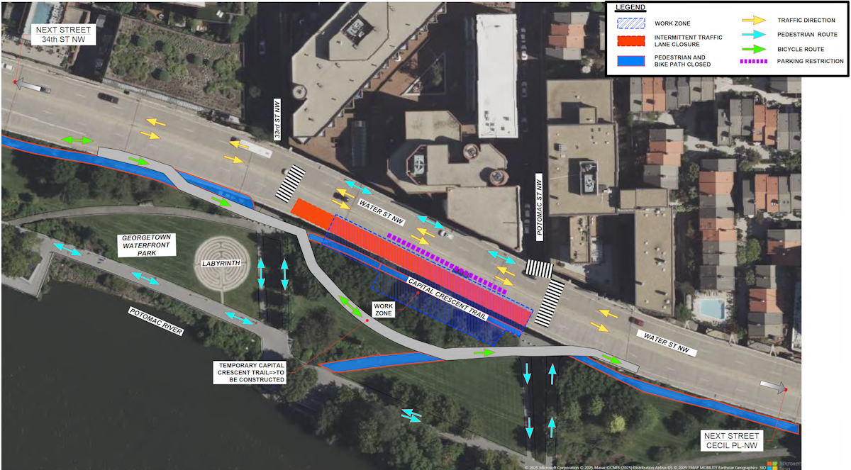 Map of traffic pattern changes
