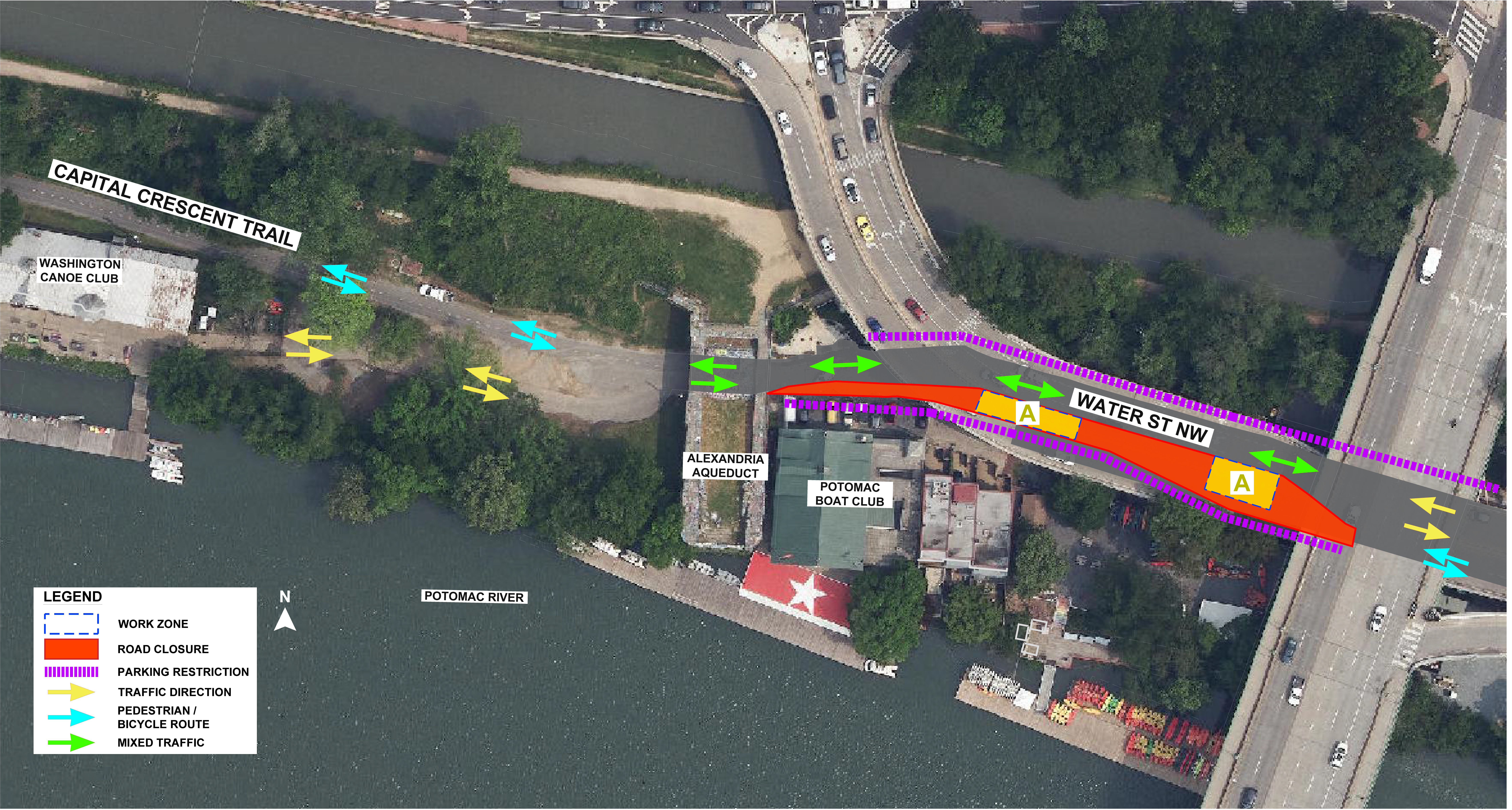 Map A: Water Street, NW Potholing