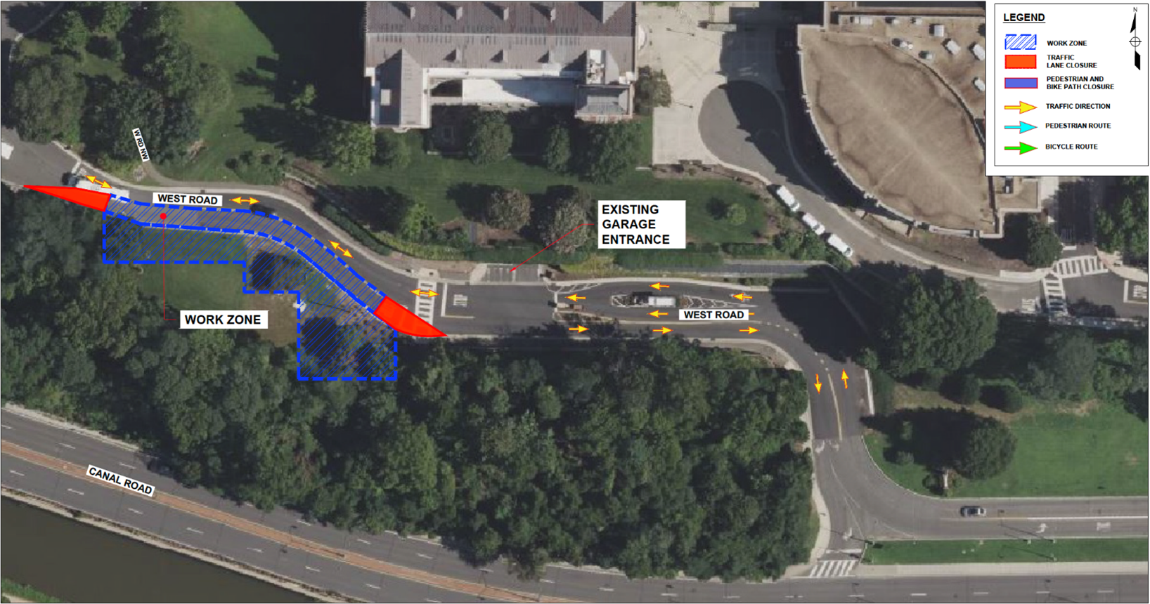 map showing traffic pattern changes