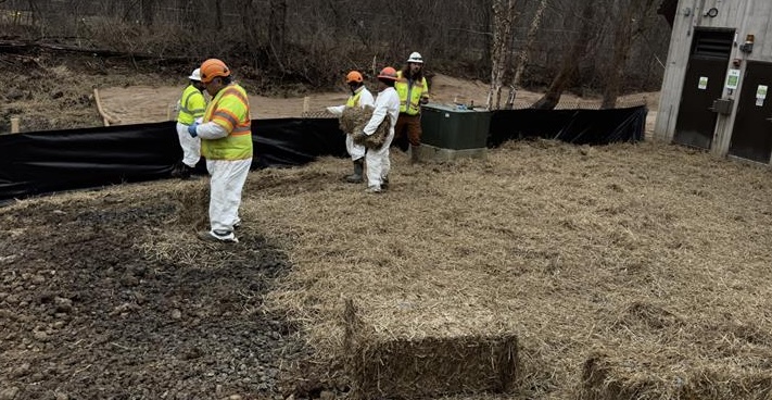 crews doing soil stabilization