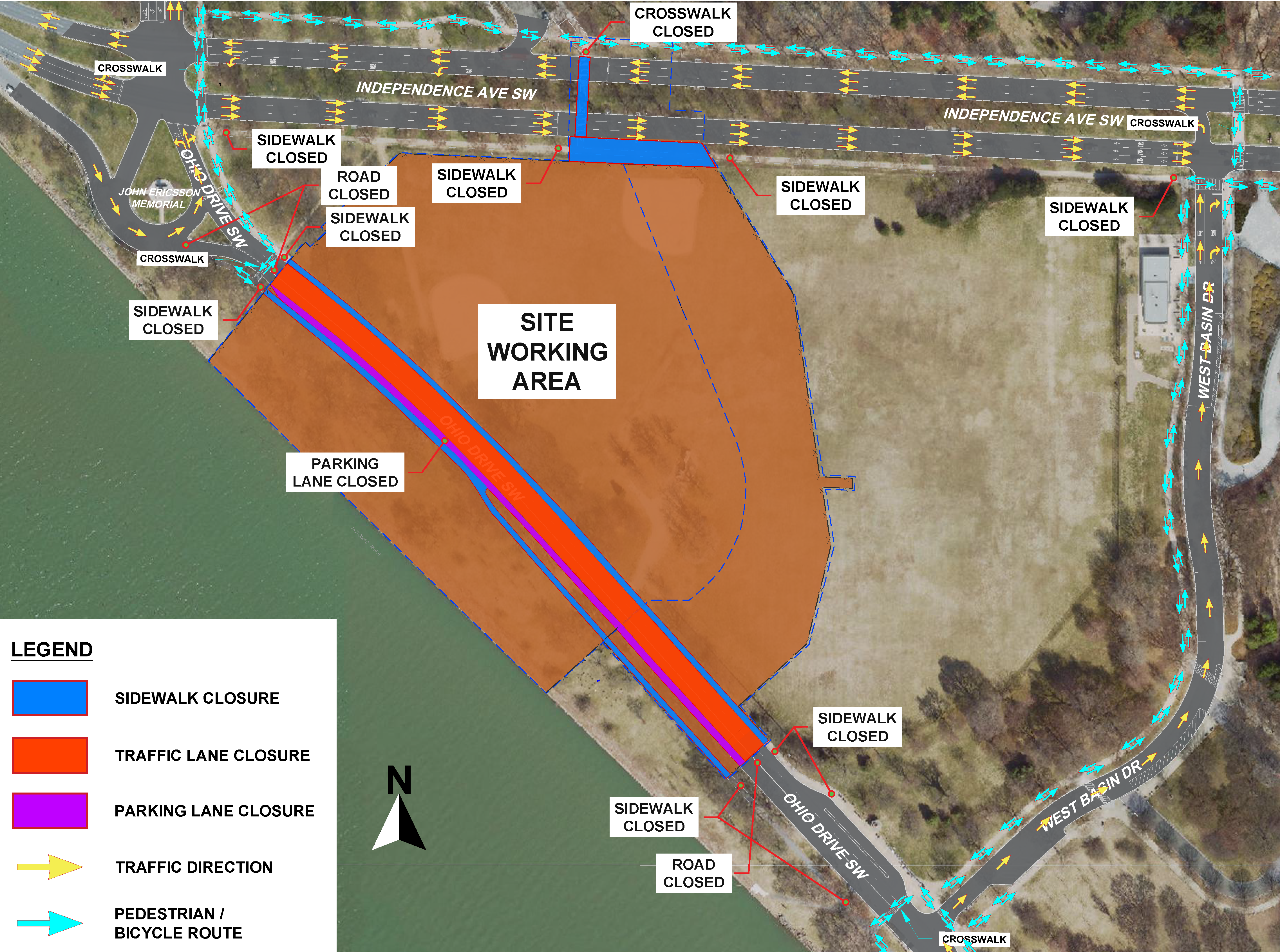 Ohio Drive Closure Map 072324