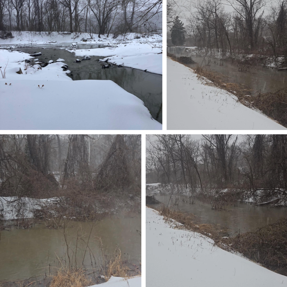 Pictures of bypass flow utilizing contained area of C & O Canal