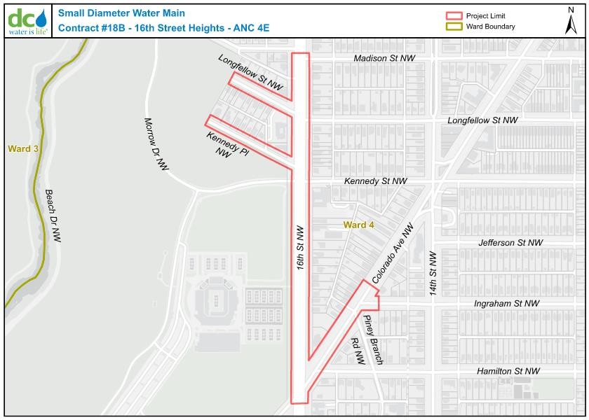 SMALL DIAMETER WATER MAIN REPLACEMENT PROJECT Sixteenth Street Heights Neighborhoods - ANC 4E