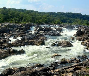 Shot of Great Falls in the Potomac River, the source of our region's drinking water. 