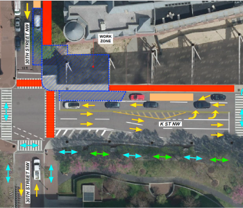 K Street Map Map of area on K and 30th St where utility investigation will occur