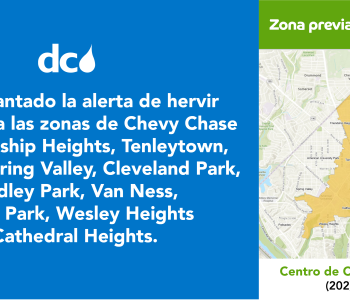 Spanish language graphic lifting boil water advisory