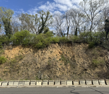 View the slope stabilization project area on Canal Road NW. View the slope stabilization project area on Canal Road NW.