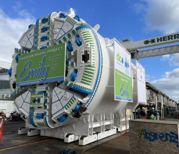 The TBM named Emily at the Herrenknecht factory in Germany
