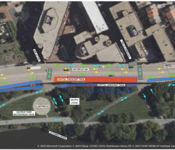 Map of Water Street and Capital Crescent Trail
