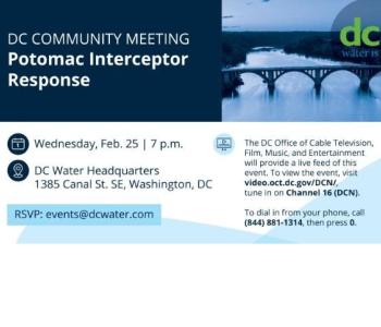 Graphic with the information for the Community Meeting