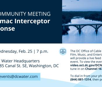 Graphic with the information for the Community Meeting