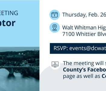 Graphic with meeting information