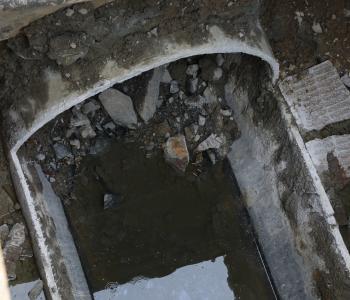 Photo of remaining rocks and debris