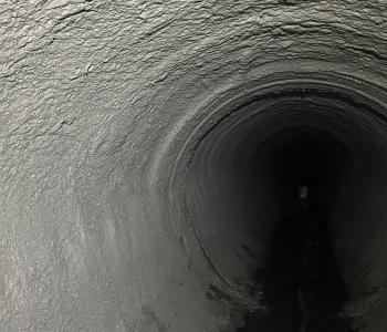 Geopolymer lining inside the Potomac Interceptor