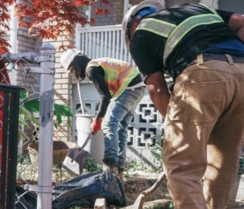 Photo of LFDC workers digging