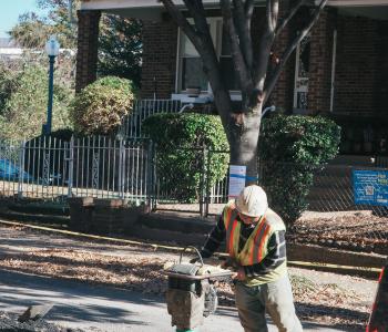 Photo of LFDC work on a street in the Trinidad NE Neighborhood