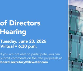 Graphic with details for the public hearing on June 23 at 6:30 p.m.