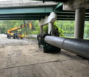 Photo of Pipe Fusing at Cabin John PI Rehabilitation Site
