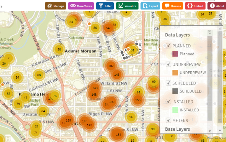 Screen shot from Open Data Portal