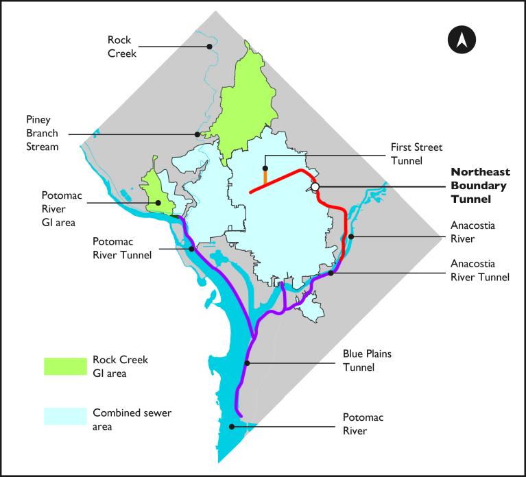 Map of DC Clean Rivers projects