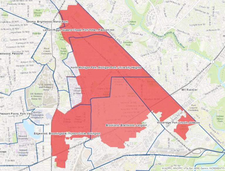 Updated map of impacted area Updated map of impacted area
