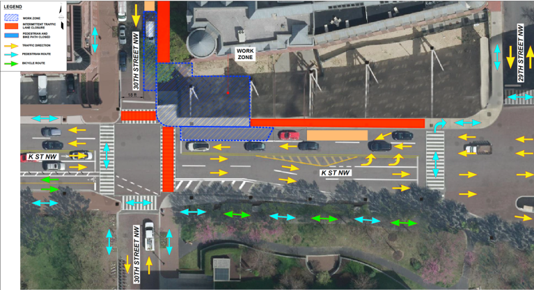 K Street Map Map of area on K and 30th St where utility investigation will occur