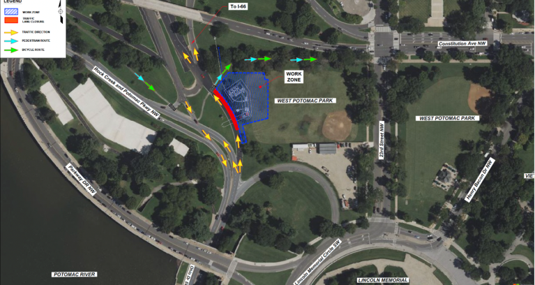 Traffic Detours for Tree Removal Map of traffic detours around tree removal work zone