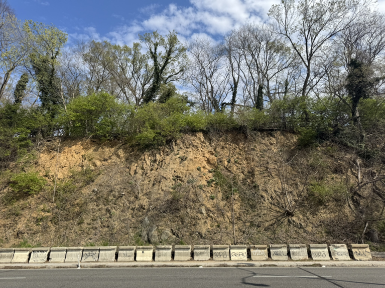 View the slope stabilization project area on Canal Road NW.