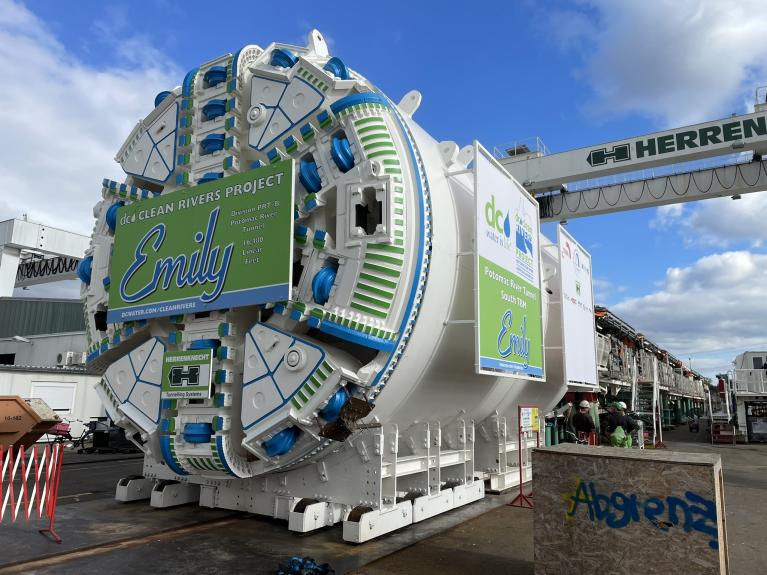 The TBM named Emily at the Herrenknecht factory in Germany