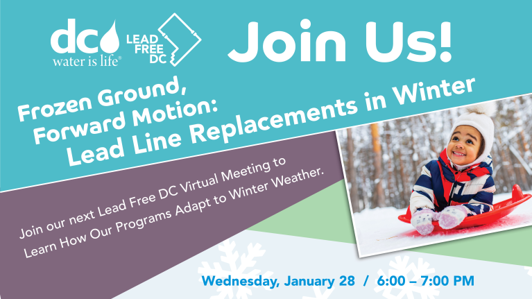 Graphic inviting people to join the meeting Jan 28 6pm - 7pm