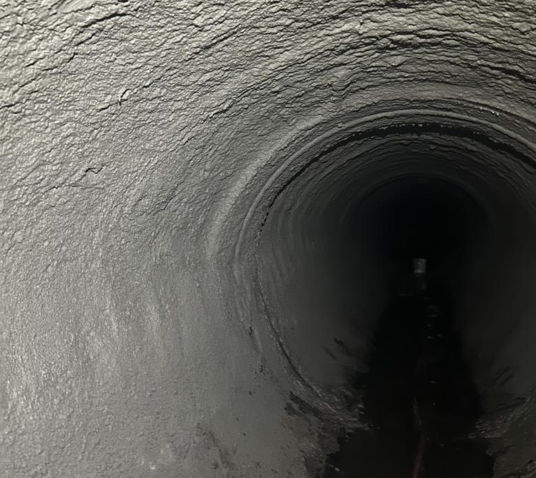 Geopolymer lining inside the Potomac Interceptor