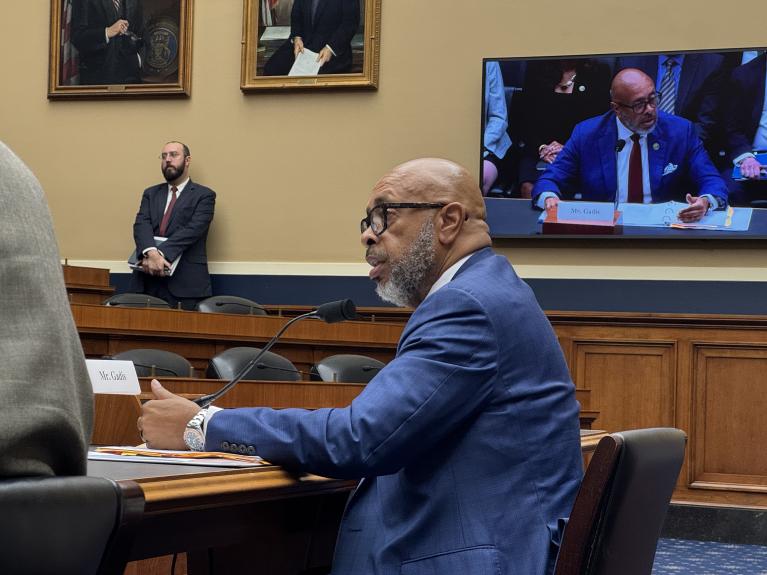 DC Water CEO David L. Gadis testifying before House Subcommittee