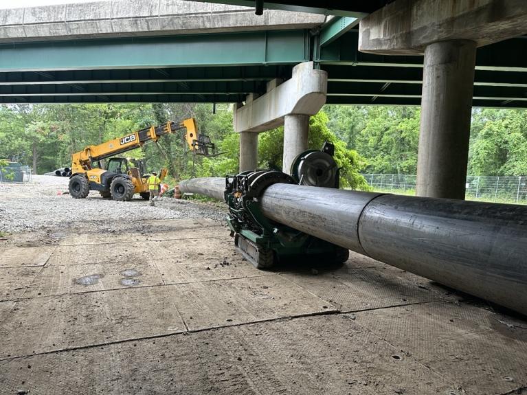 Photo of Pipe Fusing at Cabin John PI Rehabilitation Site