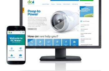 DC Water's new website and mobile interface Image of new website