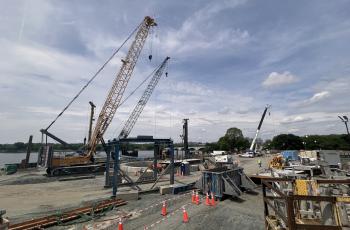 DC Water Potomac River Tunnel Project construction site at West Potomac Park