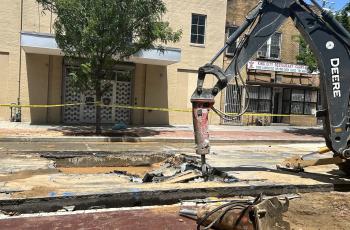 Martin Luther King Jr SE Water Main Break Excavation of water main break