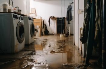 Stock photo of home/basement damage from flooding