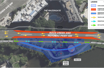 Rock Creek Trail Site Map Map of construction area and detours