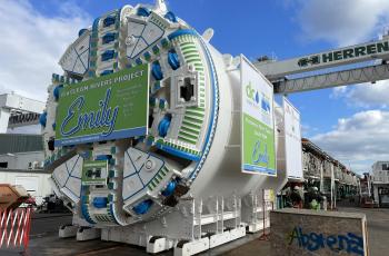 The TBM named Emily at the Herrenknecht factory in Germany