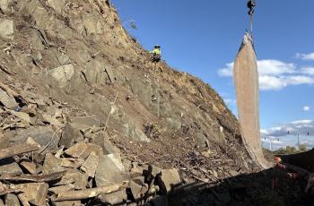 View the slope stabilization project area on Canal Road NW. View the slope stabilization project area on Canal Road NW.