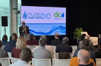 DC Water CEO David Gadis addresses audience at Pure Water DC Event