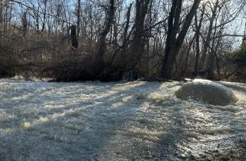 Image showing wastewater from manhole on Potomac Interceptor