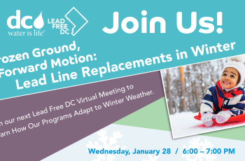 Graphic inviting people to join the meeting Jan 28 6pm - 7pm