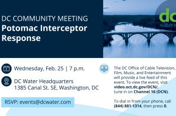 Graphic with the information for the Community Meeting