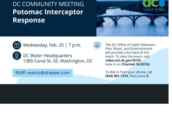 Graphic with the information for the Community Meeting