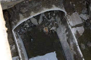 Photo of remaining rocks and debris