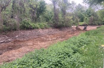 Photo of section of Canal where soil has been removed