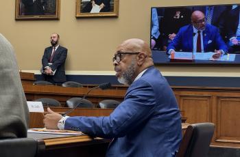 DC Water CEO David L. Gadis testifying before House Subcommittee